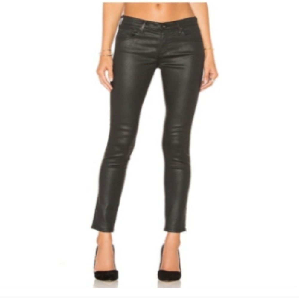 Adriano Goldschmied The Leggings Super Skinny Coated Black Jeans